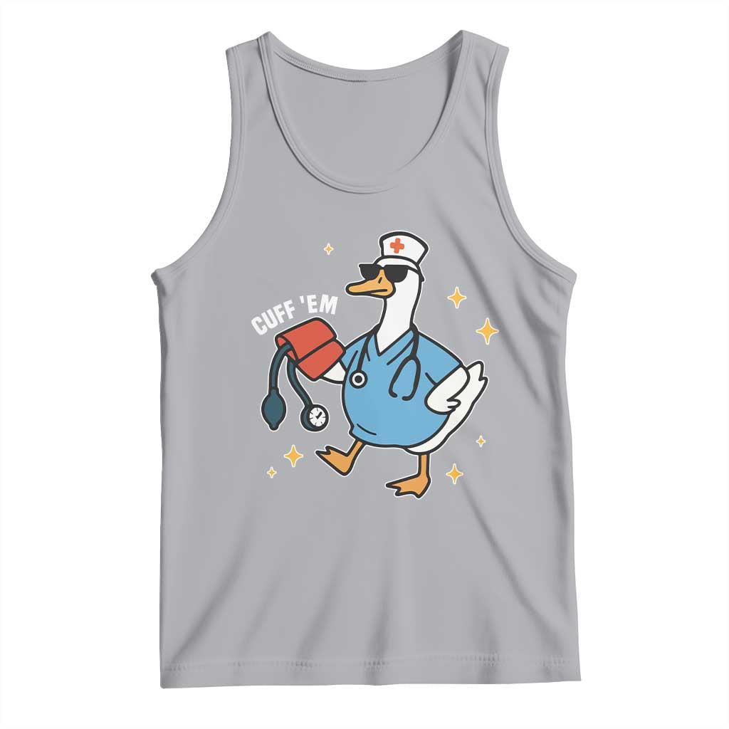 Cuff 'Em ER Nurse Tank Top Funny Silly Goose Meme - Wonder Print Shop