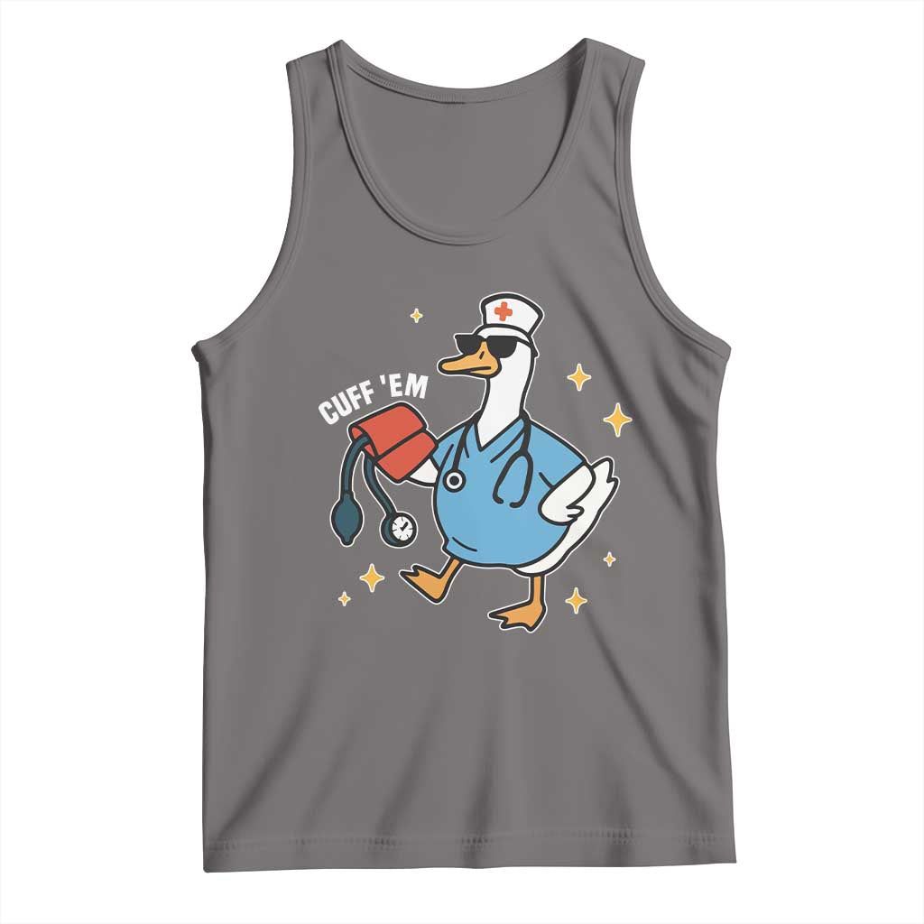 Cuff 'Em ER Nurse Tank Top Funny Silly Goose Meme - Wonder Print Shop