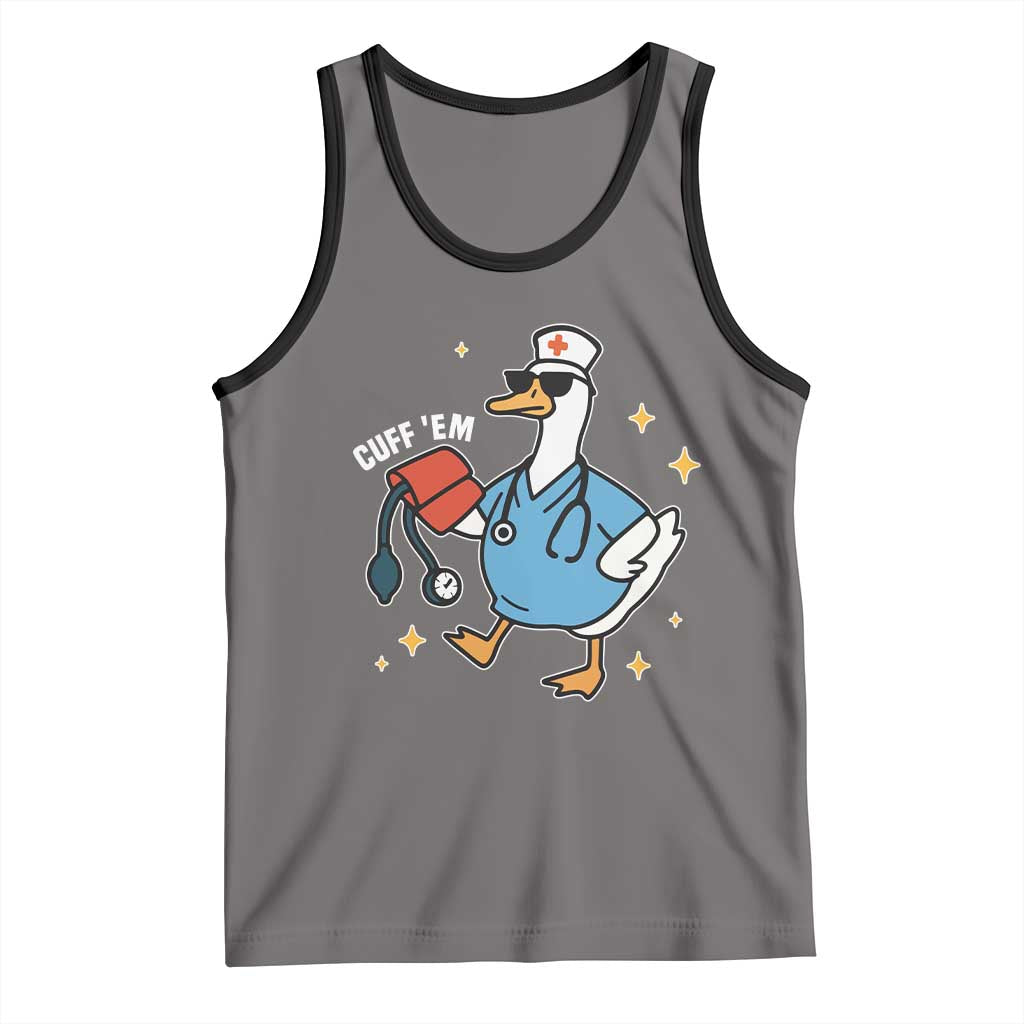 Cuff 'Em ER Nurse Tank Top Funny Silly Goose Meme - Wonder Print Shop