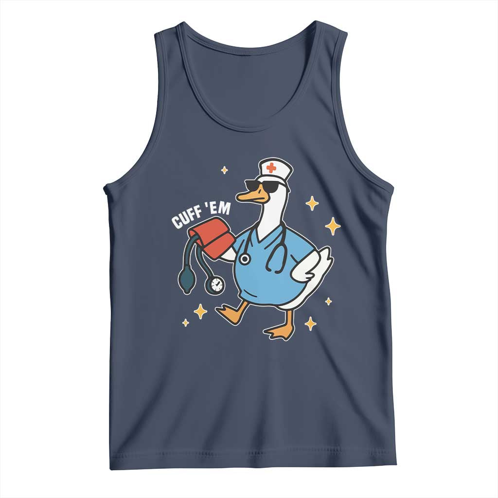 Cuff 'Em ER Nurse Tank Top Funny Silly Goose Meme - Wonder Print Shop