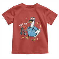Cuff 'Em ER Nurse Toddler T Shirt Funny Silly Goose Meme - Wonder Print Shop