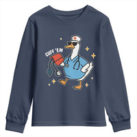 Cuff 'Em ER Nurse Youth Sweatshirt Funny Silly Goose Meme - Wonder Print Shop