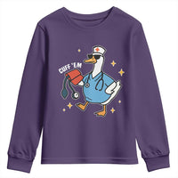 Cuff 'Em ER Nurse Youth Sweatshirt Funny Silly Goose Meme - Wonder Print Shop