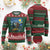 Bigfoot Racing Ugly Christmas Sweater Sasquatch Checkered Flag Starry Night Van Gogh - Wonder Print Shop