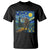 Bigfoot Racing T Shirt Sasquatch Checkered Flag Starry Night Van Gogh - Wonder Print Shop