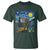 Bigfoot Racing T Shirt Sasquatch Checkered Flag Starry Night Van Gogh - Wonder Print Shop