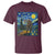 Bigfoot Racing T Shirt Sasquatch Checkered Flag Starry Night Van Gogh - Wonder Print Shop
