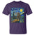 Bigfoot Racing T Shirt Sasquatch Checkered Flag Starry Night Van Gogh - Wonder Print Shop