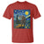 Bigfoot Racing T Shirt Sasquatch Checkered Flag Starry Night Van Gogh - Wonder Print Shop