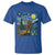 Bigfoot Racing T Shirt Sasquatch Checkered Flag Starry Night Van Gogh - Wonder Print Shop