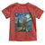 Bigfoot Racing Toddler T Shirt Sasquatch Checkered Flag Starry Night Van Gogh - Wonder Print Shop