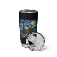 Bigfoot Racing Tumbler Cup Sasquatch Checkered Flag Starry Night Van Gogh