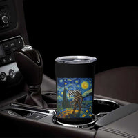 Bigfoot Racing Tumbler Cup Sasquatch Checkered Flag Starry Night Van Gogh