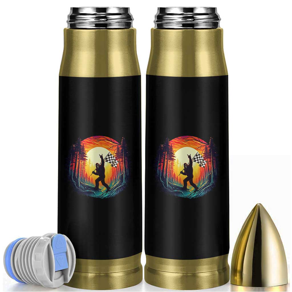Bigfoot Racing Bullet Tumbler Sasquatch Checkered Flag