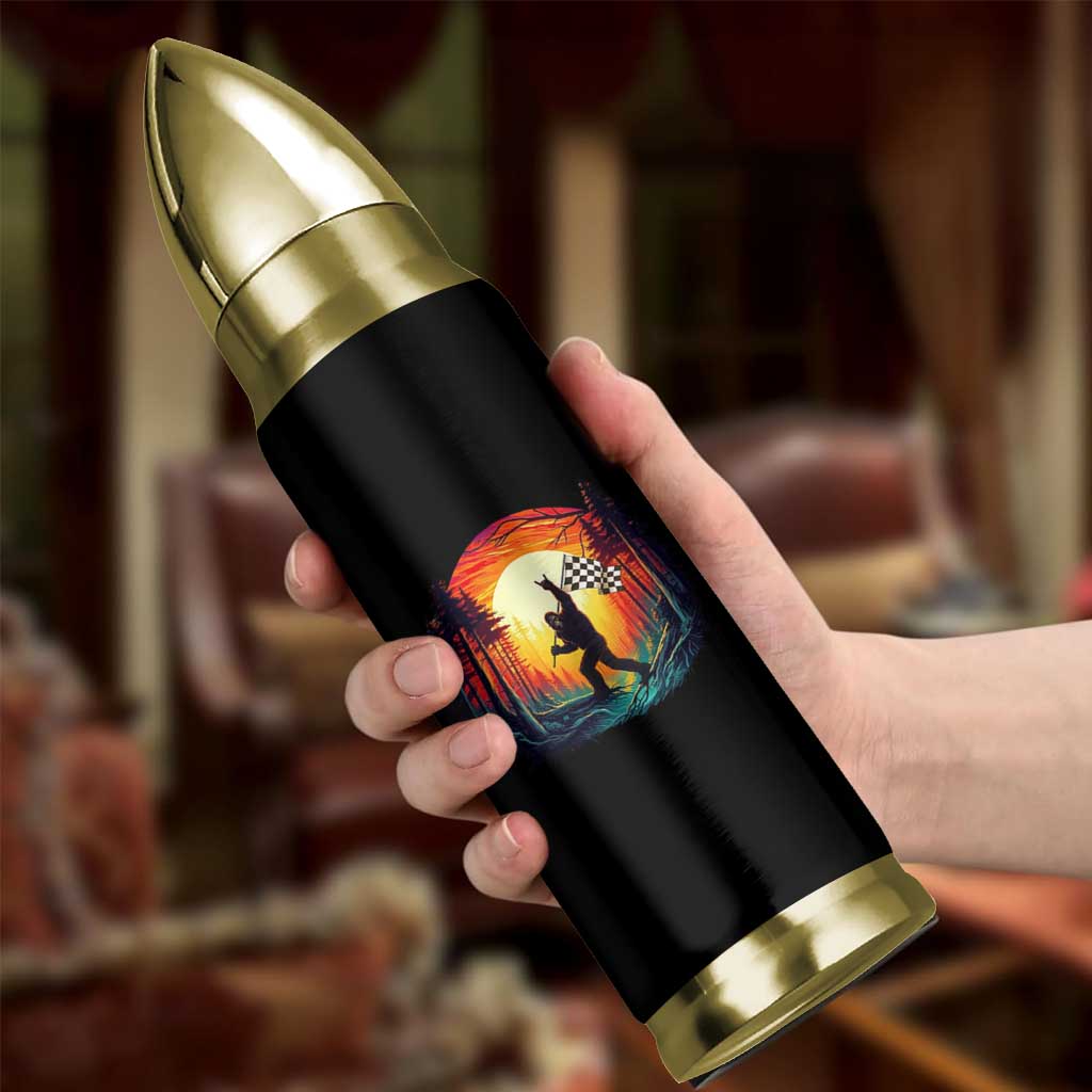 Bigfoot Racing Bullet Tumbler Sasquatch Checkered Flag