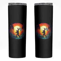 Bigfoot Racing Skinny Tumbler Sasquatch Checkered Flag
