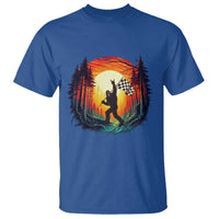 Bigfoot Racing T Shirt Sasquatch Checkered Flag - Wonder Print Shop