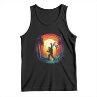 Bigfoot Racing Tank Top Sasquatch Checkered Flag - Wonder Print Shop