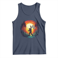 Bigfoot Racing Tank Top Sasquatch Checkered Flag - Wonder Print Shop