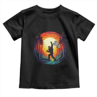 Bigfoot Racing Toddler T Shirt Sasquatch Checkered Flag - Wonder Print Shop