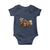 Funny Bigfoot Baby Onesie Sasquatch Drinking Beer Racing Car - Wonder Print Shop