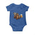 Funny Bigfoot Baby Onesie Sasquatch Drinking Beer Racing Car - Wonder Print Shop