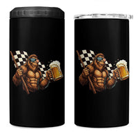 Funny Bigfoot 4 in 1 Can Cooler Tumbler Sasquatch Drinking Beer Racing Car