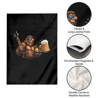 Funny Bigfoot BBQ Party Garden Flag Sasquatch Drinking Beer Celebrate Championship - Wonder Print Shop