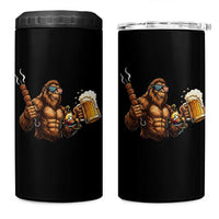 Funny Bigfoot BBQ Party 4 in 1 Can Cooler Tumbler Sasquatch Drinking Beer Celebrate Championship