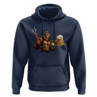 Funny Bigfoot BBQ Party Hoodie Sasquatch Drinking Beer Celebrate Championship - Wonder Print Shop