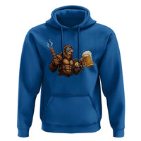Funny Bigfoot BBQ Party Hoodie Sasquatch Drinking Beer Celebrate Championship - Wonder Print Shop