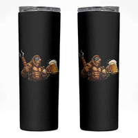 Funny Bigfoot BBQ Party Skinny Tumbler Sasquatch Drinking Beer Celebrate Championship