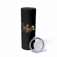Funny Bigfoot BBQ Party Skinny Tumbler Sasquatch Drinking Beer Celebrate Championship