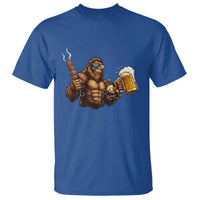 Funny Bigfoot BBQ Party T Shirt Sasquatch Drinking Beer Celebrate Championship - Wonder Print Shop