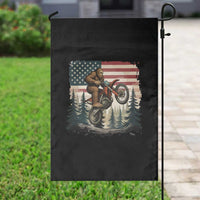 Bigfoot Dirt Bike Garden Flag Patriotic Sasquatch American Flag - Wonder Print Shop