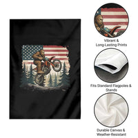 Bigfoot Dirt Bike Garden Flag Patriotic Sasquatch American Flag - Wonder Print Shop