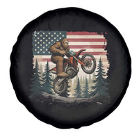 Bigfoot Dirt Bike Spare Tire Cover Patriotic Sasquatch American Flag - Wonder Print Shop