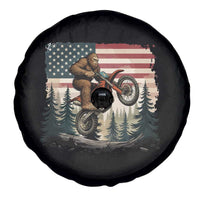 Bigfoot Dirt Bike Spare Tire Cover Patriotic Sasquatch American Flag - Wonder Print Shop