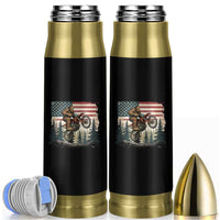 Bigfoot Dirt Bike Bullet Tumbler Patriotic Sasquatch American Flag