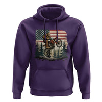 Bigfoot Dirt Bike Hoodie Patriotic Sasquatch American Flag - Wonder Print Shop