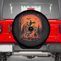 Bigfoot Dirt Bike Spare Tire Cover Sasquatch Halloween Creepy Biker - Wonder Print Shop