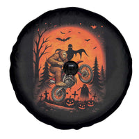 Bigfoot Dirt Bike Spare Tire Cover Sasquatch Halloween Creepy Biker - Wonder Print Shop