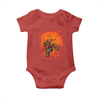 Bigfoot Dirt Bike Baby Onesie Sasquatch Halloween Creepy Biker - Wonder Print Shop