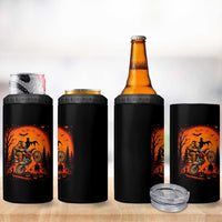 Bigfoot Dirt Bike 4 in 1 Can Cooler Tumbler Sasquatch Halloween Creepy Biker
