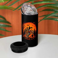 Bigfoot Dirt Bike 4 in 1 Can Cooler Tumbler Sasquatch Halloween Creepy Biker