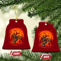 Bigfoot Dirt Bike Ceramic Ornament Sasquatch Halloween Creepy Biker - Wonder Print Shop