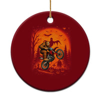 Bigfoot Dirt Bike Ceramic Ornament Sasquatch Halloween Creepy Biker - Wonder Print Shop