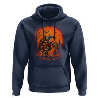 Bigfoot Dirt Bike Hoodie Sasquatch Halloween Creepy Biker - Wonder Print Shop