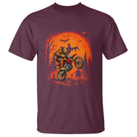 Bigfoot Dirt Bike T Shirt Sasquatch Halloween Creepy Biker - Wonder Print Shop