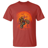 Bigfoot Dirt Bike T Shirt Sasquatch Halloween Creepy Biker - Wonder Print Shop